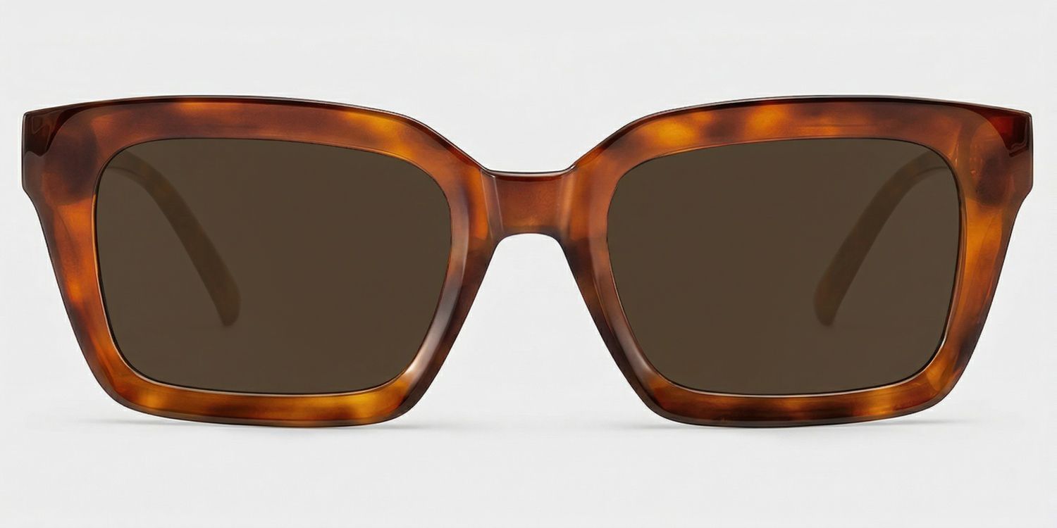 Marley Tortoise Frame Sunglasses with Rectangle Style | ZEELOOL UK0