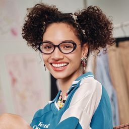 Blaire Black Oval Glasses11