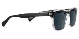 Liam Black Clear Rectangle Sunglasses3