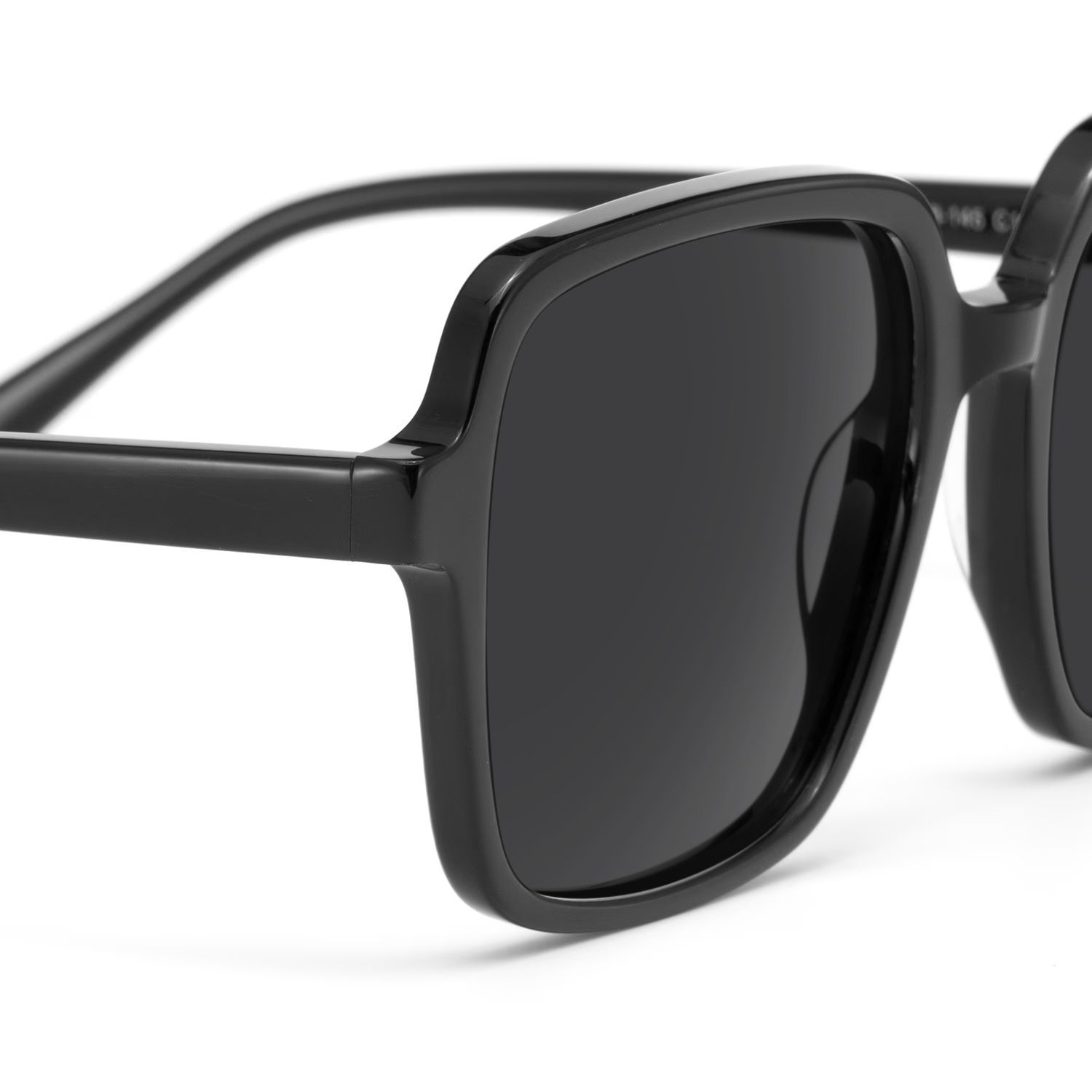 Ember Black Square Sunglasses to Frame Your Face | ZEELOOL UK4