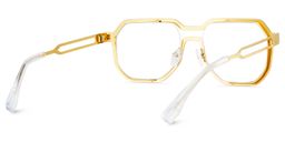 Hype Gold Geometric Glasses6