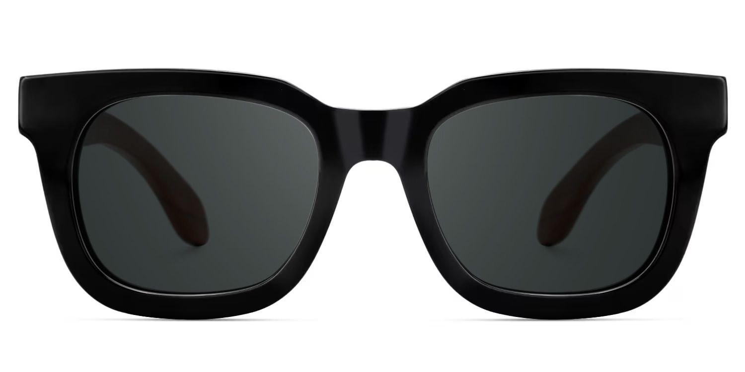 Sam Acetate Black Rectangle Frame Sunglasses | ZEELOOL UK0