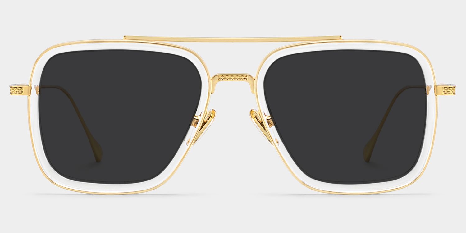 Gifford Aviator Clear Full Rim Sunglasses | ZEELOOL UK0
