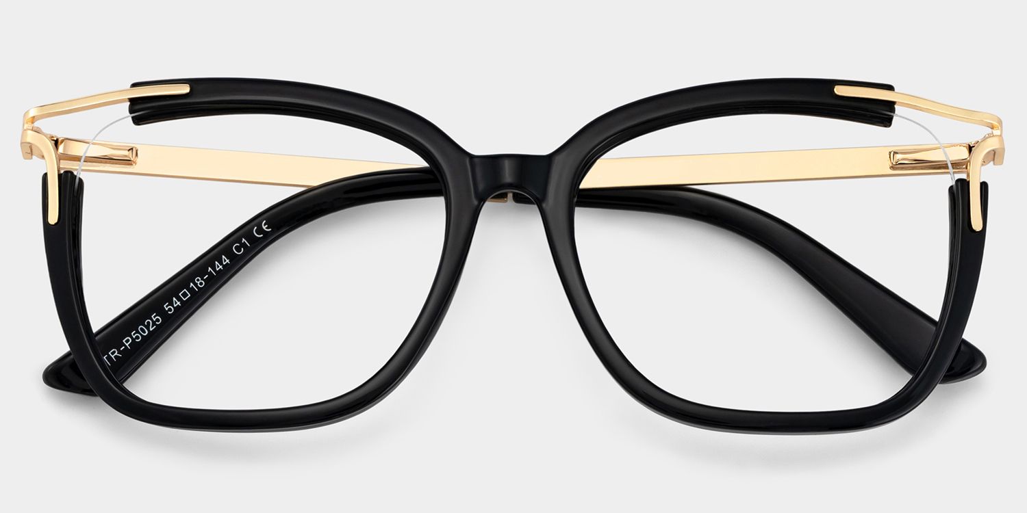 Spring hinges Sidibe Eyeglasses, Sidibe Black Glasses -Zeelool1