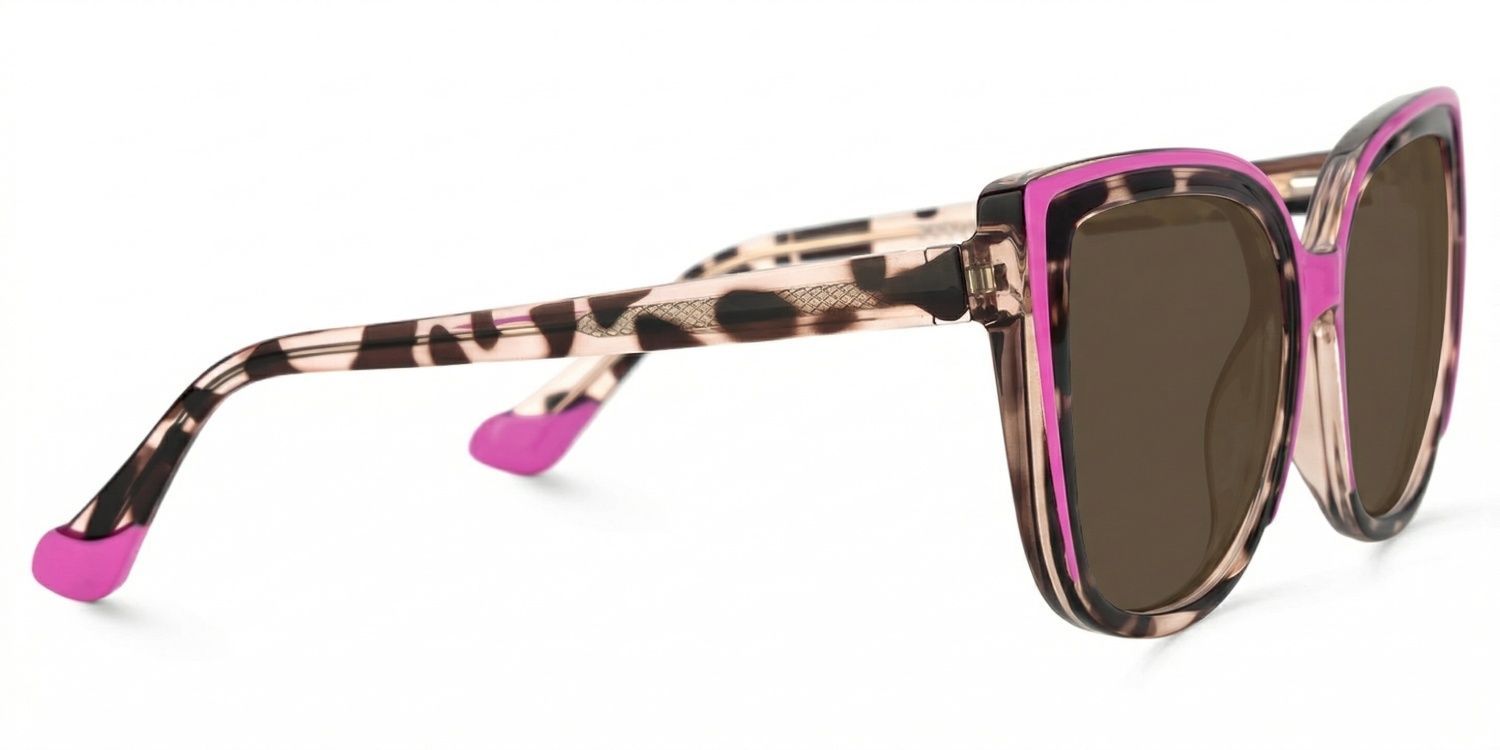 Fenn Pink Tortoise Cat Eye Sunglasses to Frame Your Face | ZEELOOL UK3