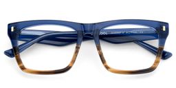 Brookins Blue Brown Rectangle Glasses2
