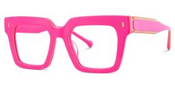 Gilberto Bright Pink Square Glasses3