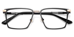 Finn Black Rectangle Glasses1