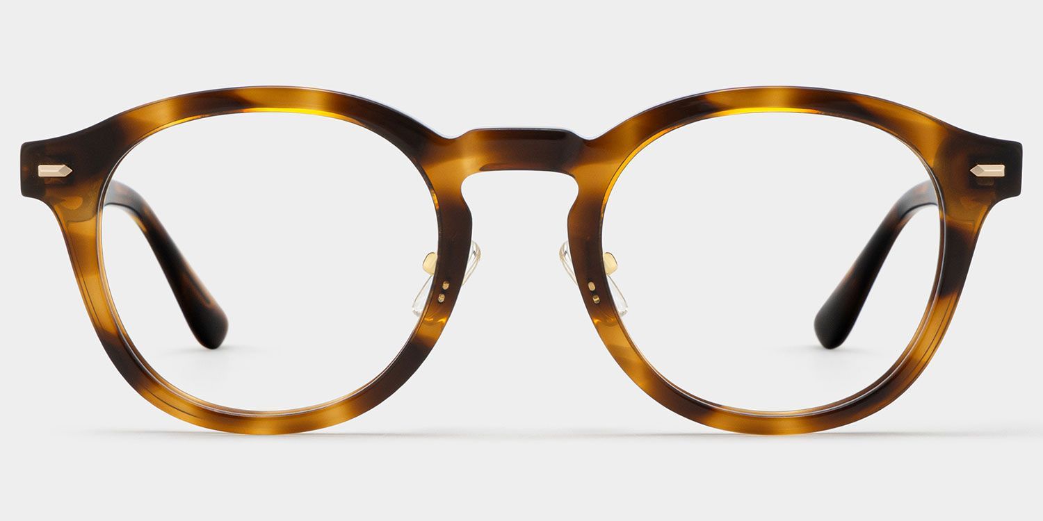 Frances Tortoise Large Round Tortoiseshell Glasses for Men & Women1