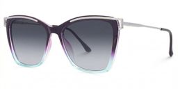 Krystle Purple-Blue Square Sunglasses1