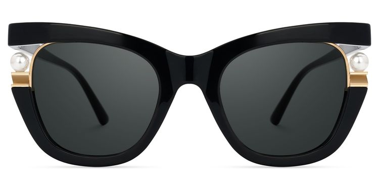Pearl Black Cat eye Sunglasses