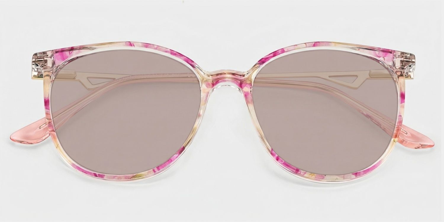 Chanty Round Pink Sunglasses for Women & Men | ZEELOOL UK1