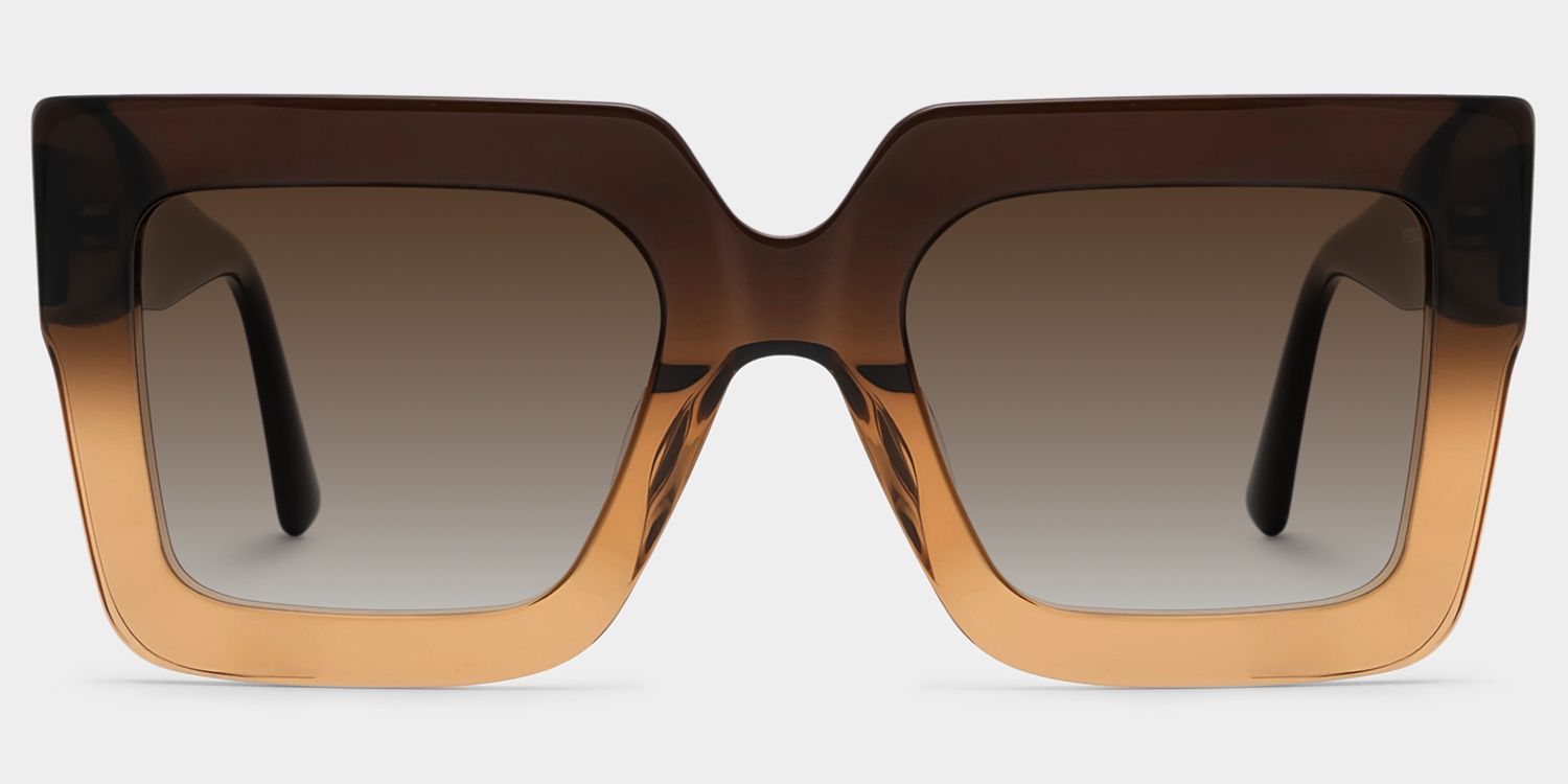 Brandon Tawny Frame Sunglasses with Square Style | ZEELOOL UK0