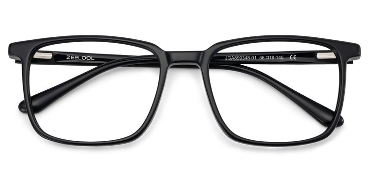 Aidan Black Rectangle Glasses