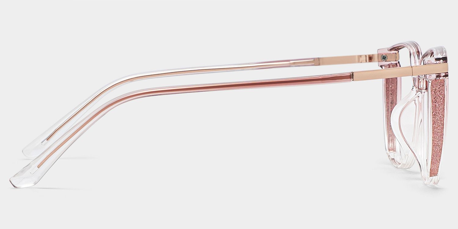 Rodz Square Pink Frame Glasses | ZEELOOL UK Optcial3