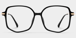Payton Black Geometric Glasses0