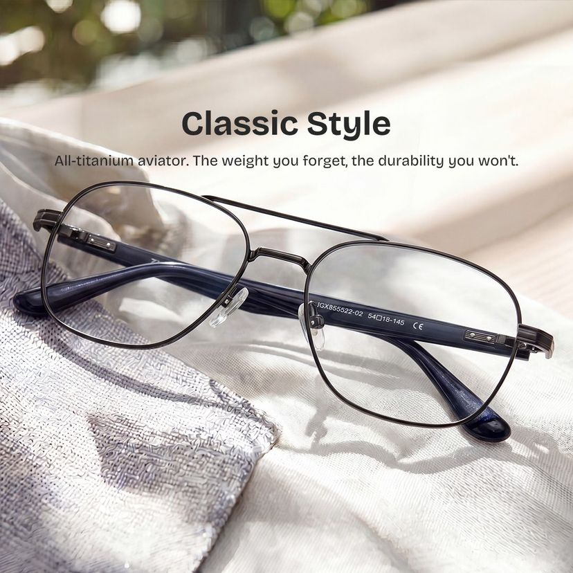 Anderson Black Aviator Glasses
