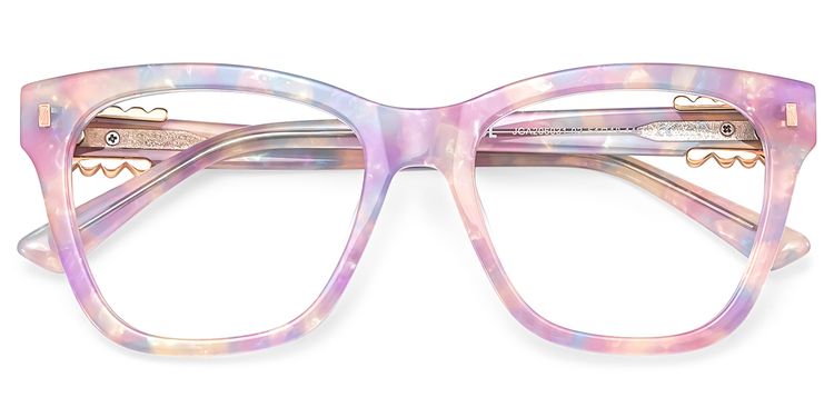 Mae Purple Square Glasses