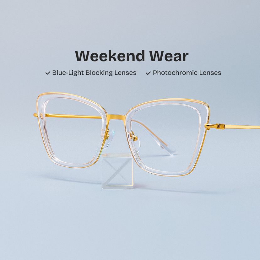 Rosalie Clear Butterfly Glasses