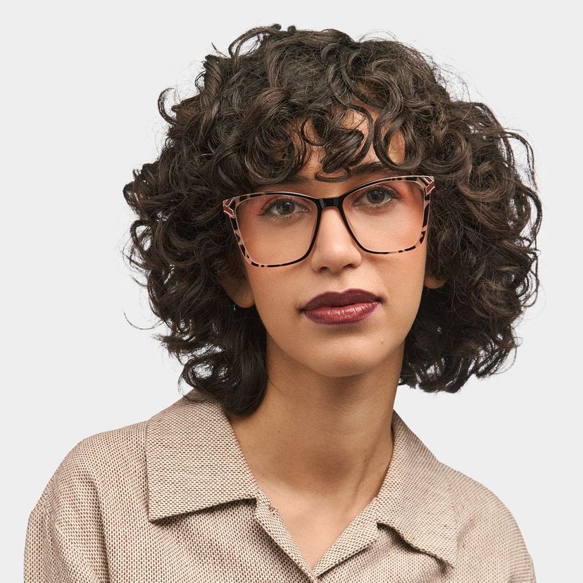 Tricee Tortoise Square Glasses