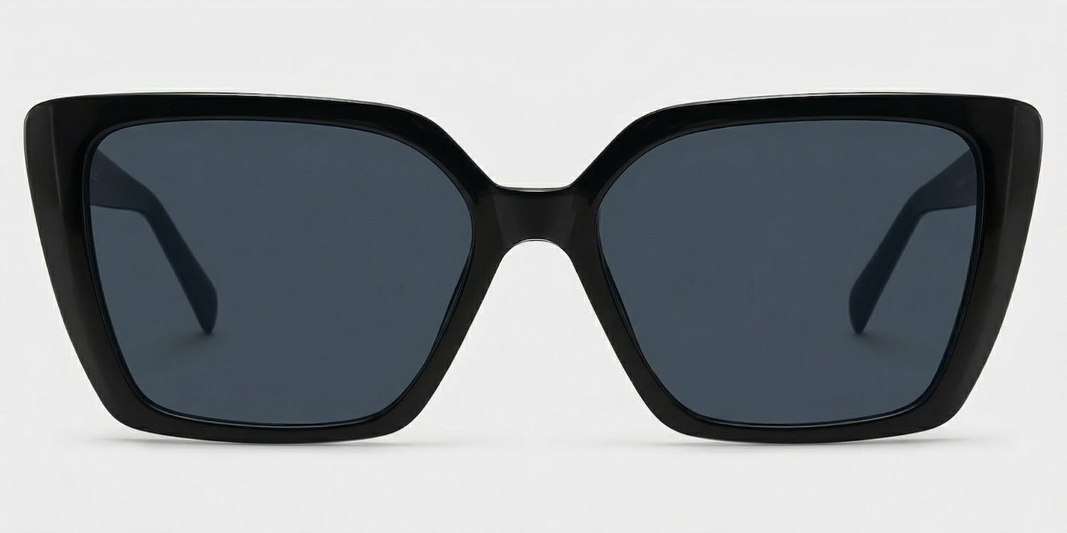 Emery Black Square Polarized Sunglasses for Driving | ZEELOOL UK0