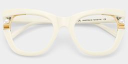 Pearl White Cat eye Glasses2