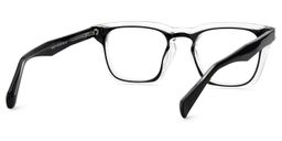 Liam Black Clear Rectangle Glasses5