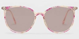 Chanty Pink Round Sunglasses0