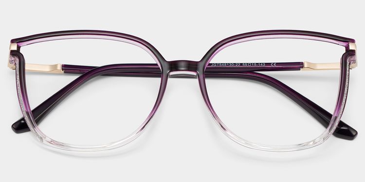 Rodz Purple Clear Square Glasses