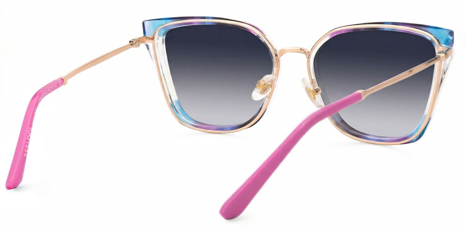 Martins Rectangle Sunglasses with Tr90 Multicolor Frames | ZEELOOL CA3