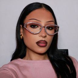 Star Pink Cat eye Glasses6