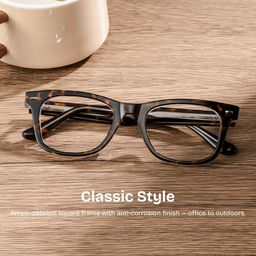 Robert Tortoise Rectangle Glasses0