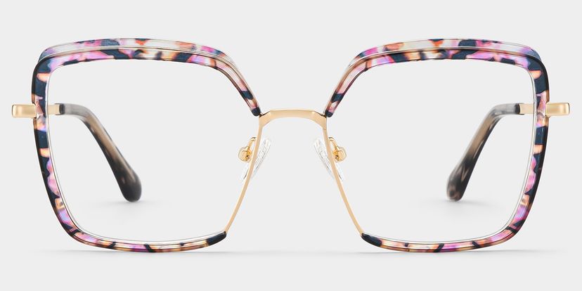 Cordaro Purple-Floral Square Glasses