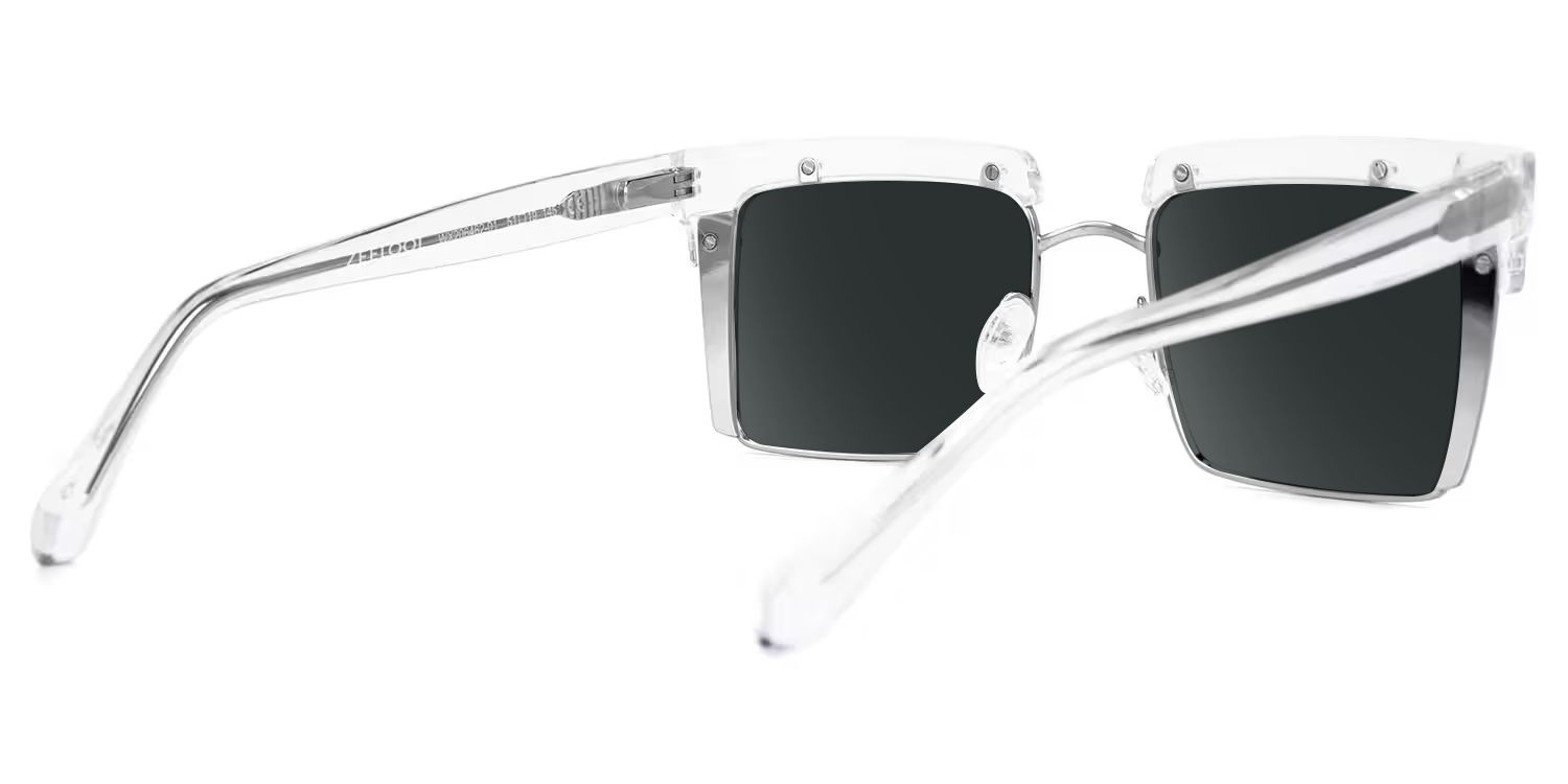 Kiana Clear Square Sunglasses to Frame Your Face | ZEELOOL UK5