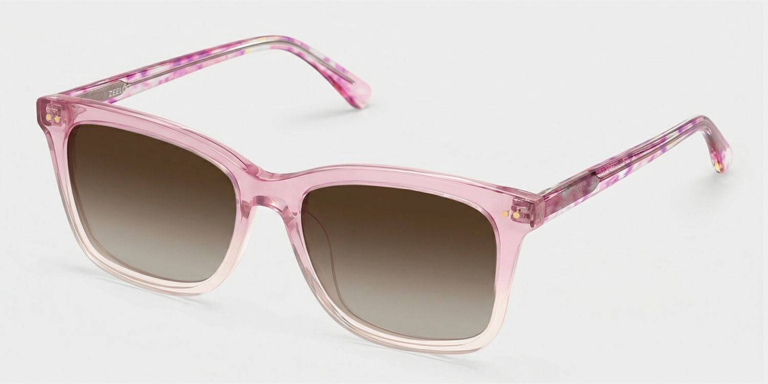 Layla Square Pink Sunglasses for Women & Men | ZEELOOL UK2