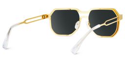 Hype Gold Geometric Sunglasses5