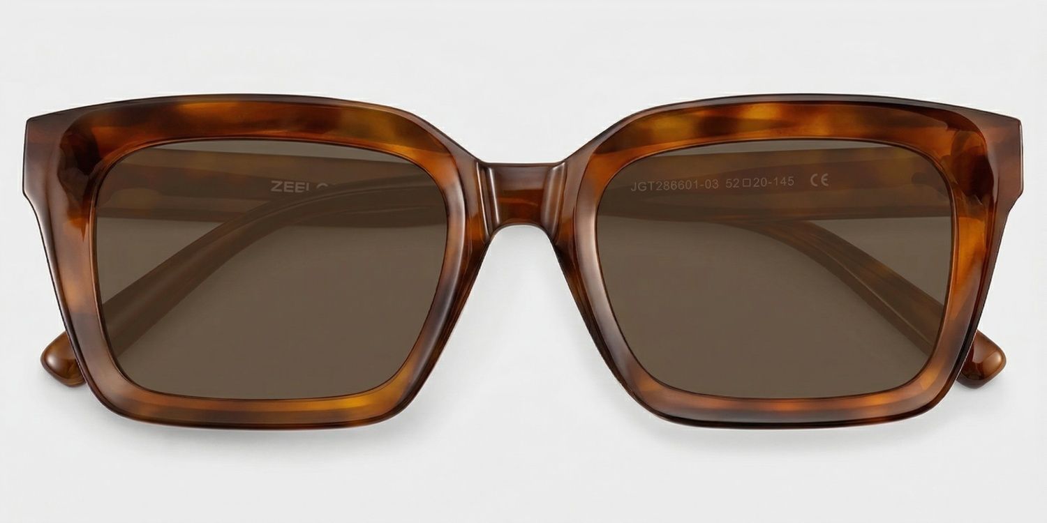 Marley Tortoise Frame Sunglasses with Rectangle Style | ZEELOOL UK1