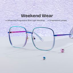 Wade Iridescent Square Glasses0