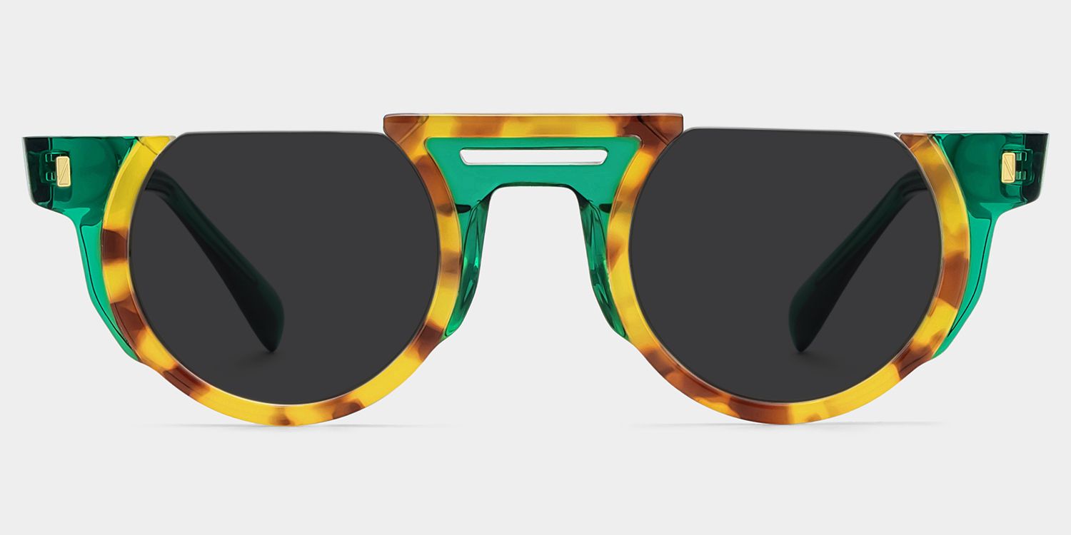 Mastin Round Sunglasses with Acetate Tortoise Frames | ZEELOOL CA0