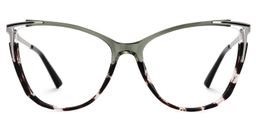 Yomary Two-Tone Cat eye Glasses0