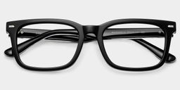 Patrick Black Rectangle Glasses2