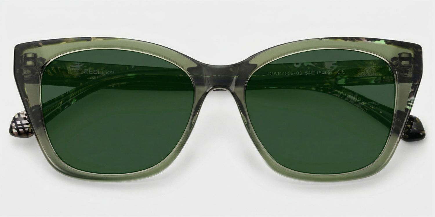 Maple Acetate Green Butterfly Frame Sunglasses | ZEELOOL UK1