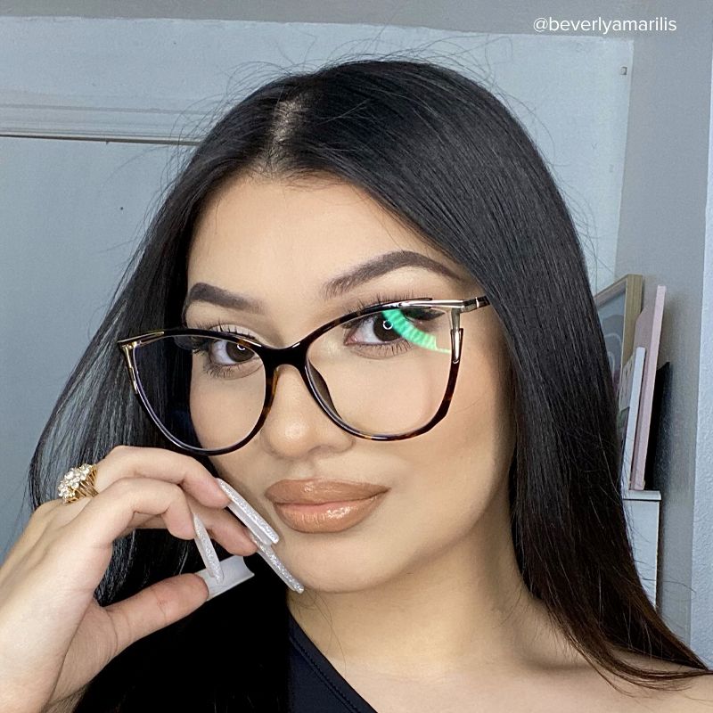Yomary Cateye Tortoise Thin Frame Glasses | Zeelool7