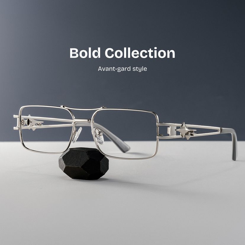 Eric Silver Aviator Glasses