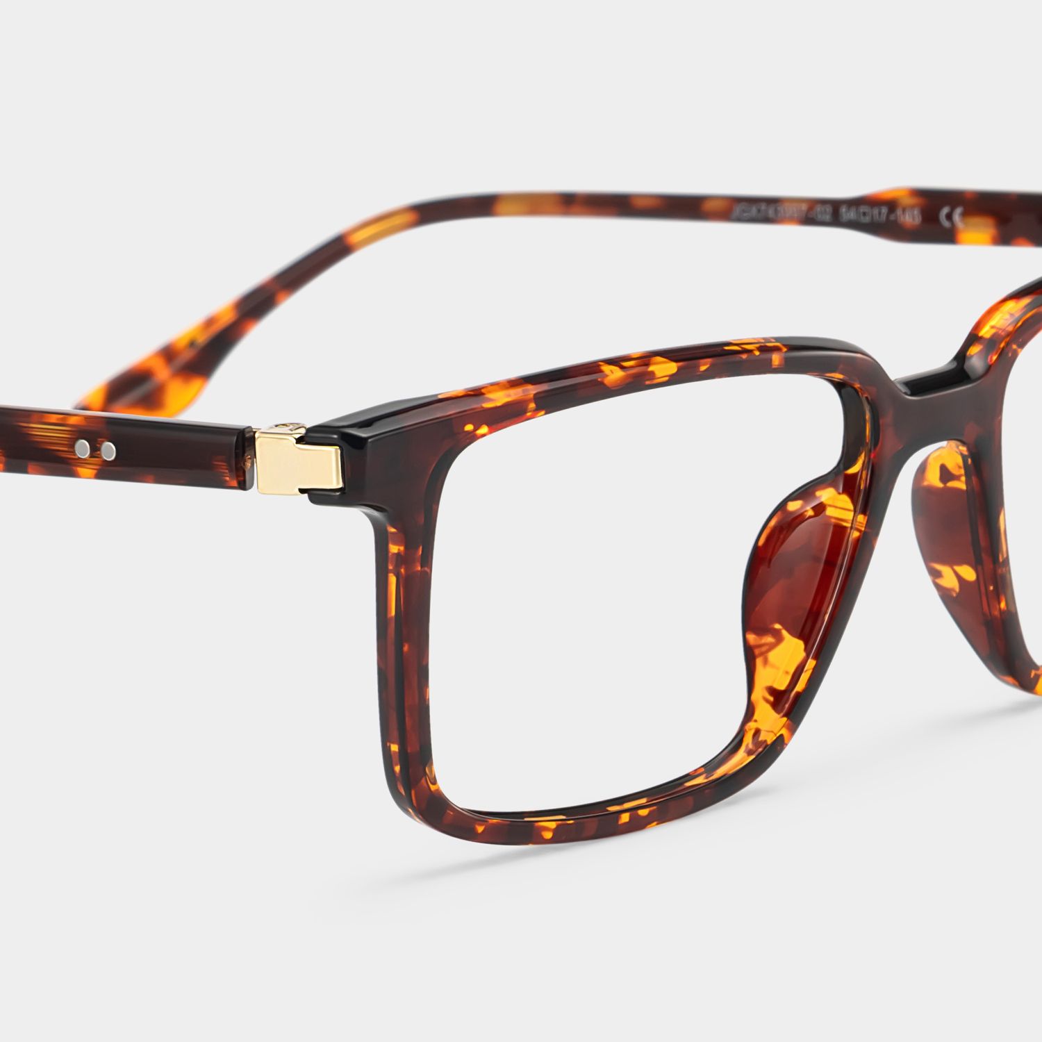 Cyrus Long Rectangle Glasses in Tortoise Frames | ZEELOOL UK4