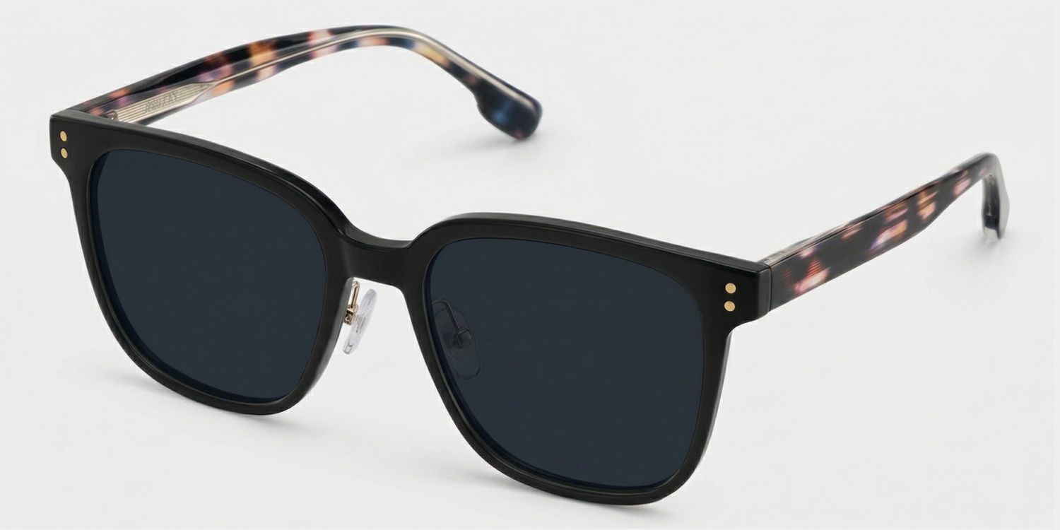 Donnalyn Square Sunglasses with Tr90 Black Frames | ZEELOOL CA2