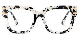 Lidia Cow Print Square Glasses1