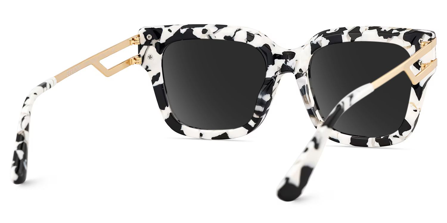 Lidia Cow Print Square Sunglasses to Frame Your Face | ZEELOOL UK4
