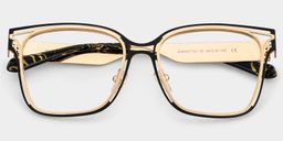 Dacarine Black Gold Square Glasses2