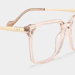 Zeyna Beige Square Glasses5